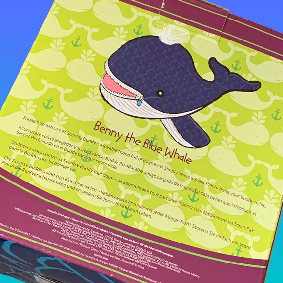 COPY - Scentsy Buddy Benny the Blue Whale with Jammy Time Scent Pak - Picture 11 of 12